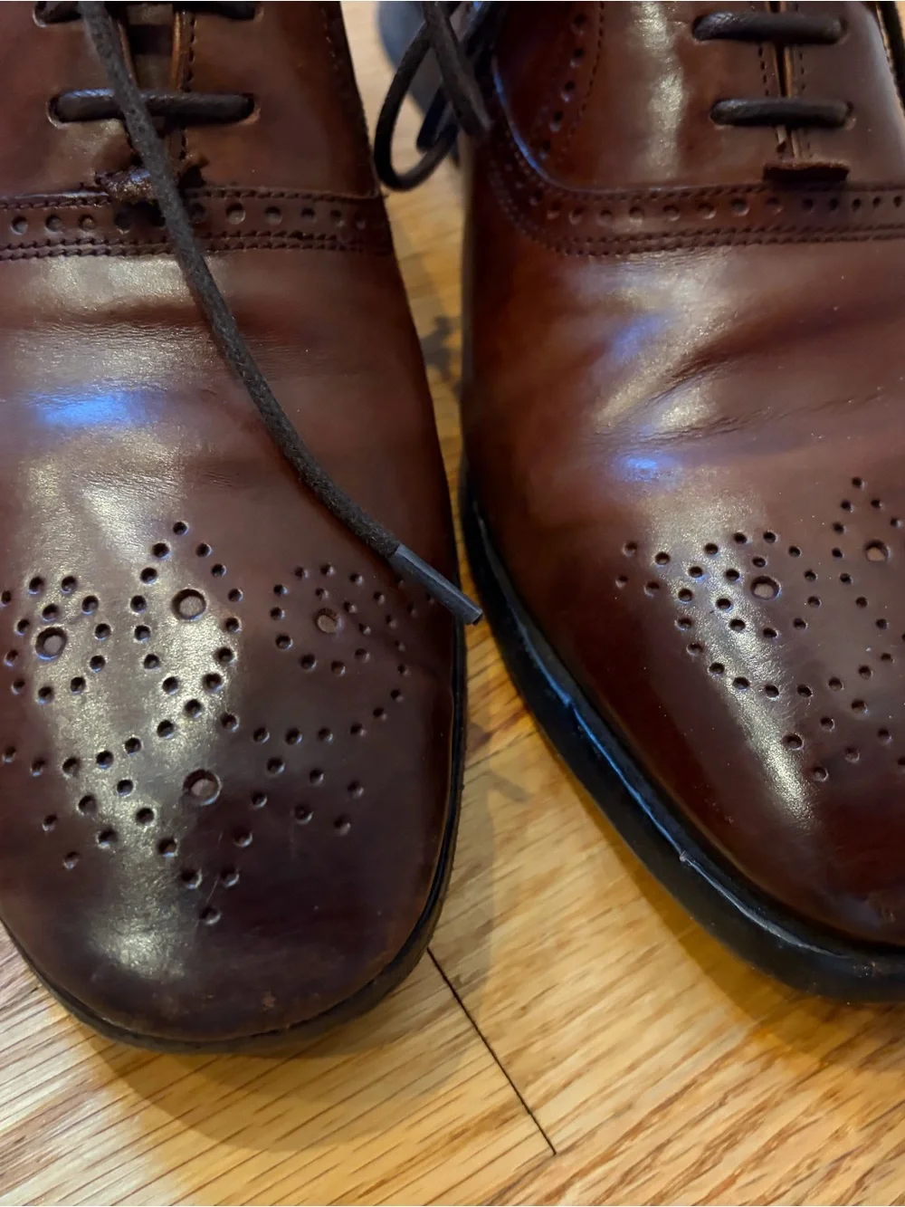 Allen Edmonds Brown Oxfords size 9.5